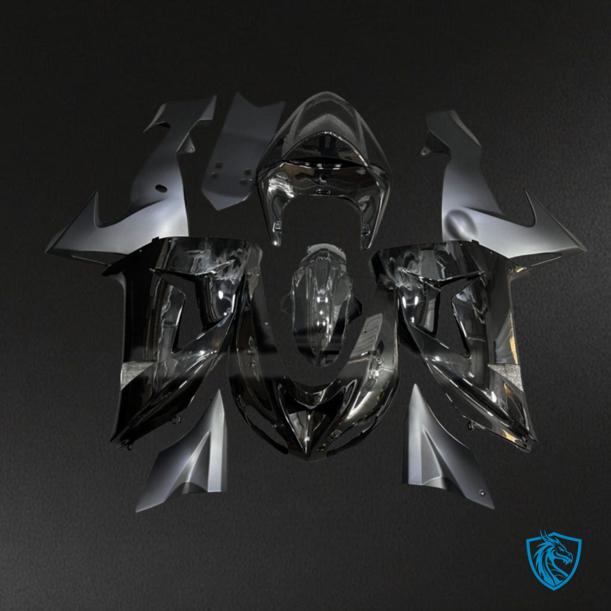 Kawasaki ZX10R (2006-2007) Gloss Black & Silver Fairing Kit | ABS Bodywork