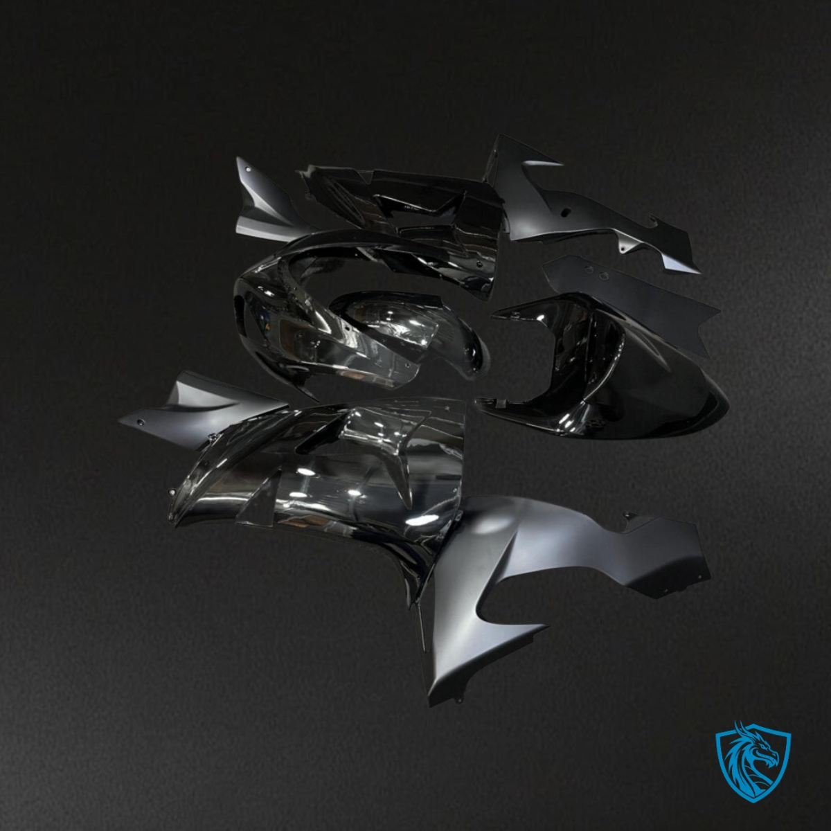 Kawasaki ZX10R (2006-2007) Gloss Black & Silver Fairing Kit | ABS Bodywork