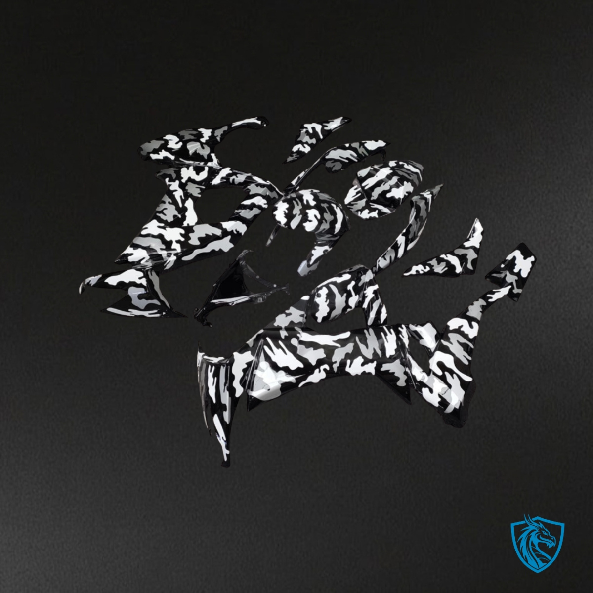 Kawasaki ZX10R (2008-2010) Black & White - MERGEment Motorcycle Fairings Kit