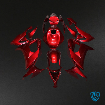 Kawasaki ZX10R (2008-2010) Gloss Candy Red & Black Fairing Kit | ABS Bodywork