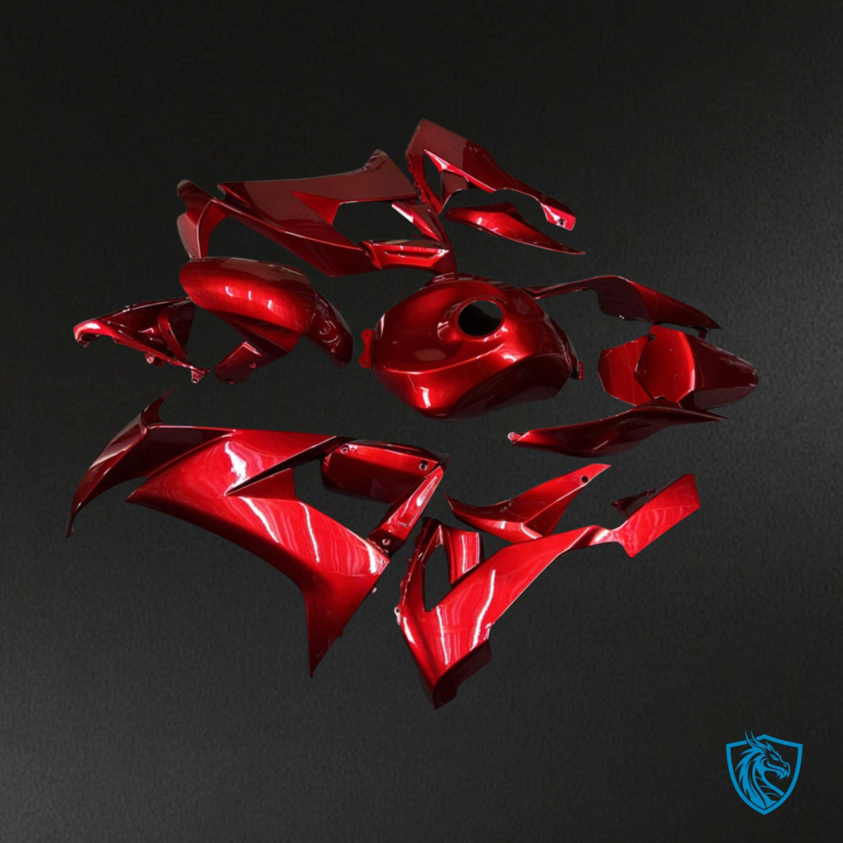 Kawasaki ZX10R (2008-2010) Gloss Candy Red & Black Fairing Kit | ABS Bodywork