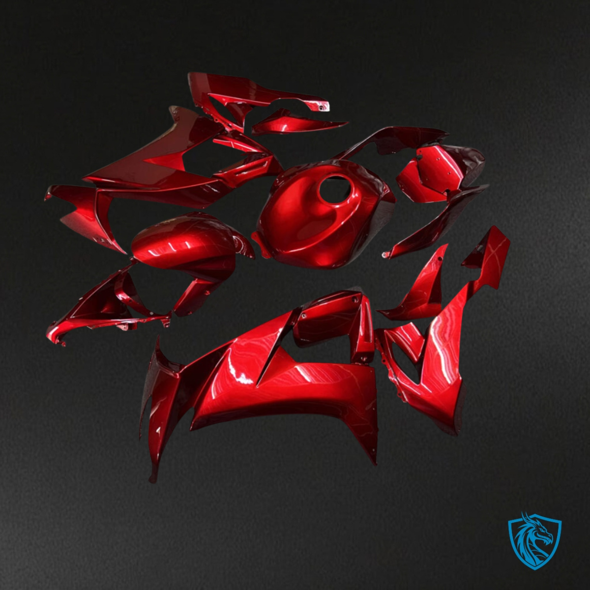 Kawasaki ZX10R (2008-2010) Gloss Candy Red & Black Fairing Kit | ABS Bodywork