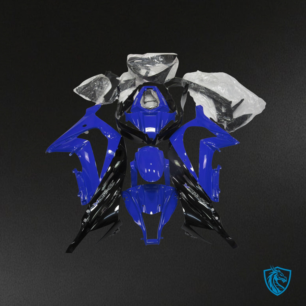 Kawasaki ZX10R (2011-2015) Gloss Blue & Black Fairing Kit - Aftermarket ABS Bodywork