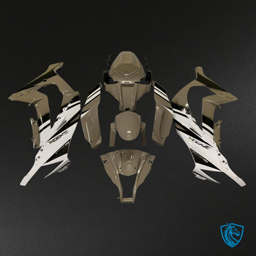 Kawasaki ZX10R (2011-2015) Gloss Brown & White - Custom ABS Fairing Kit