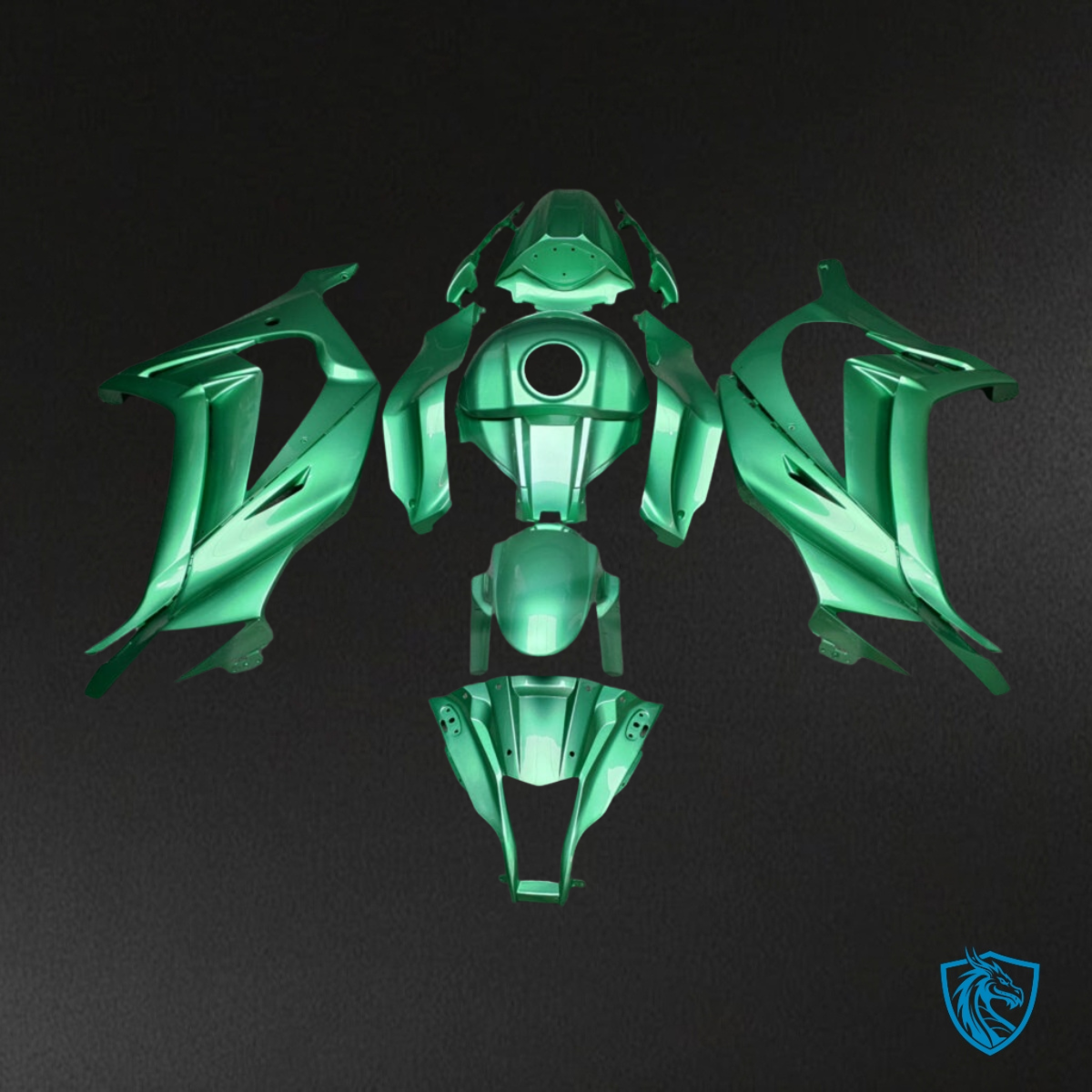 Kawasaki ZX10R (2011-2015) Gloss Emerald Green Fairing Kit | ABS Bodywork