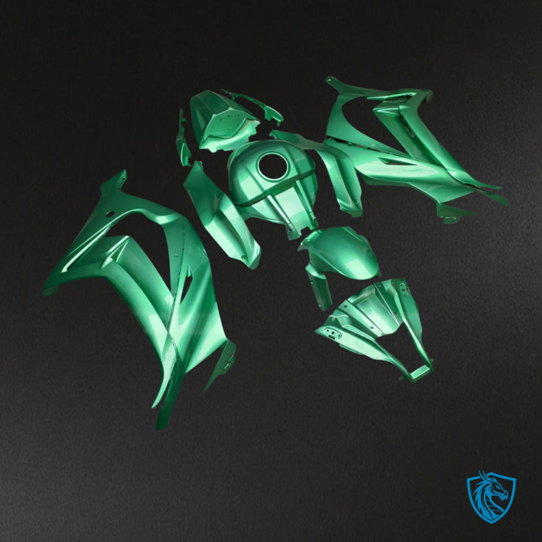 Kawasaki ZX10R (2011-2015) Gloss Emerald Green Fairing Kit | ABS Bodywork