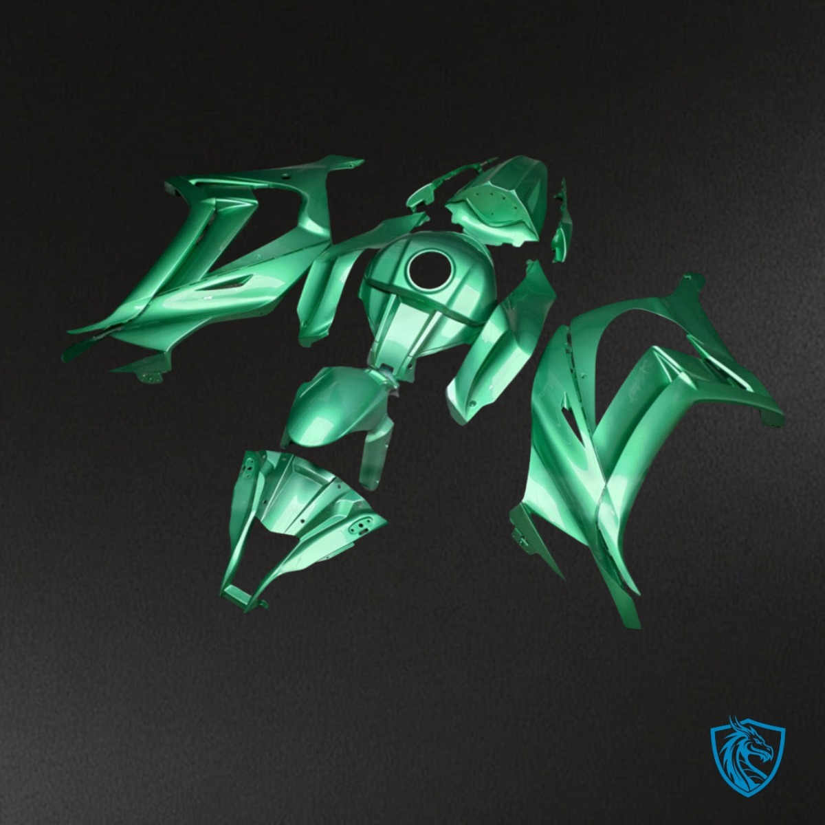 Kawasaki ZX10R (2011-2015) Gloss Emerald Green Fairing Kit | ABS Bodywork