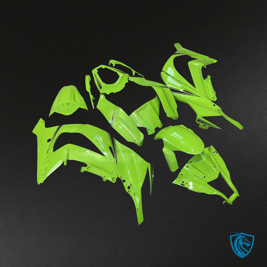 Kawasaki ZX10R (2011-2015) Gloss Green - MERGEment Motorcycle Fairings Kit