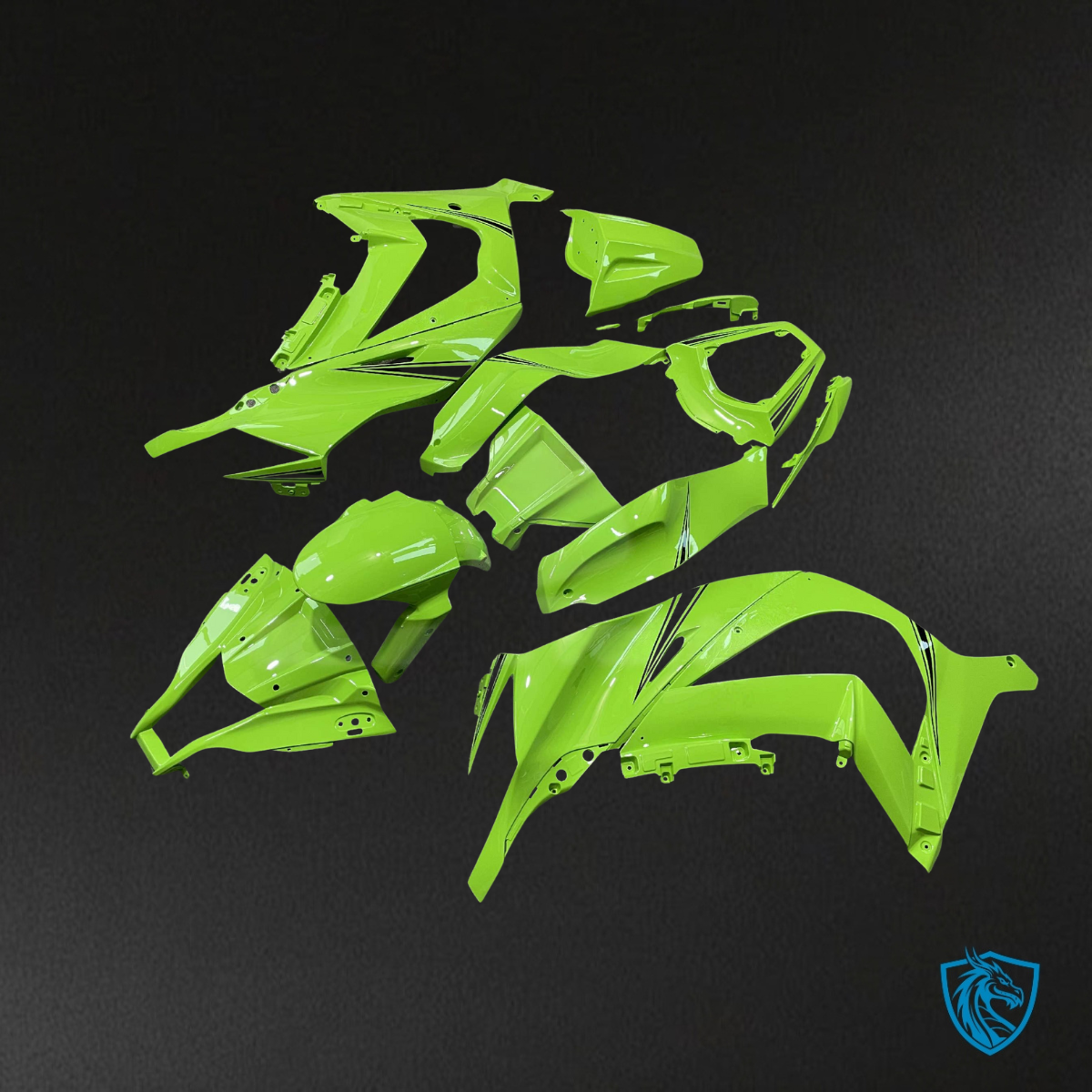 Kawasaki ZX10R (2011-2015) Gloss Green - MERGEment Motorcycle Fairings Kit