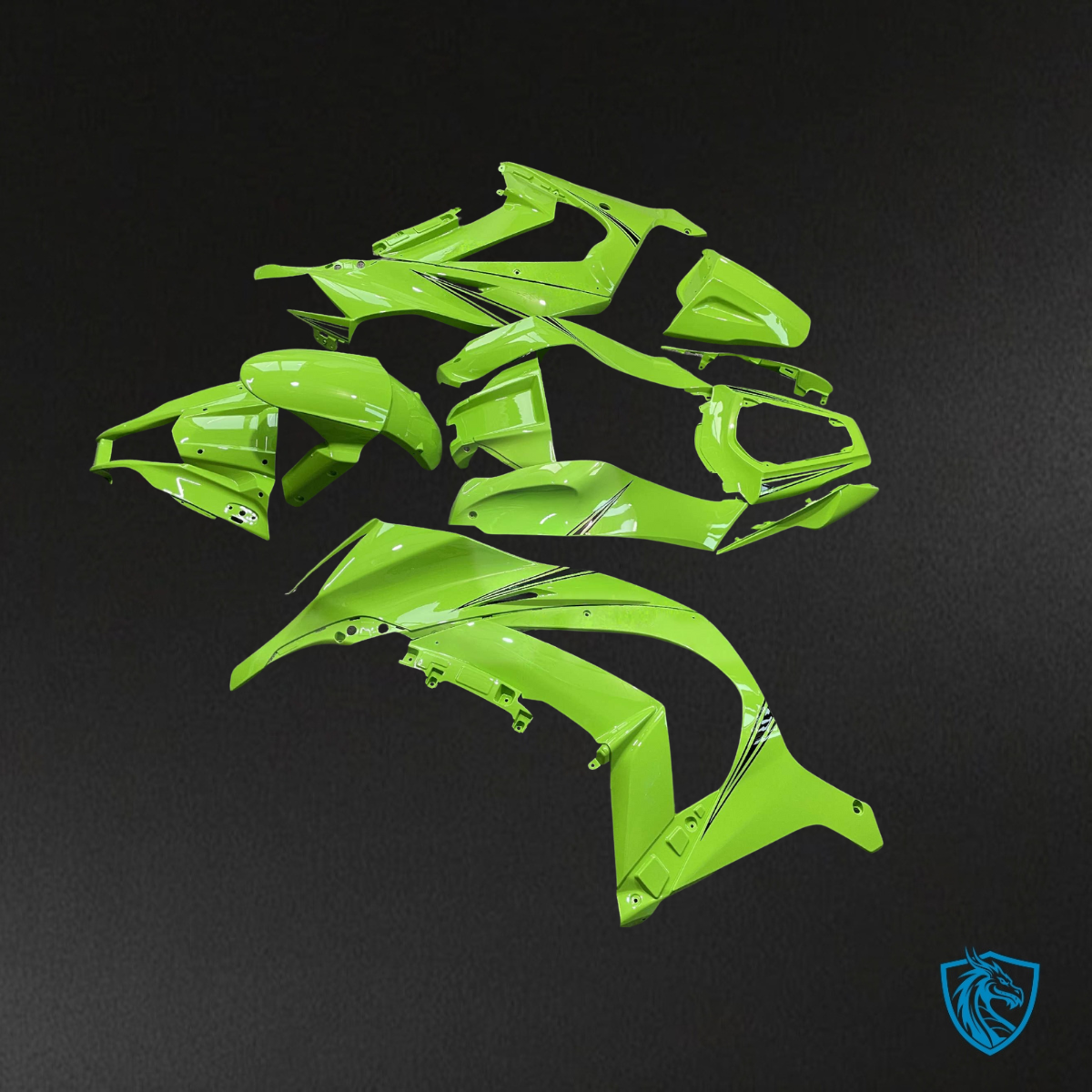 Kawasaki ZX10R (2011-2015) Gloss Green - MERGEment Motorcycle Fairings Kit