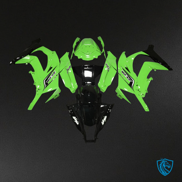 Kawasaki ZX10R (2011-2015) Gloss Green & Black Fairing Kit - Aftermarket ABS Bodywork