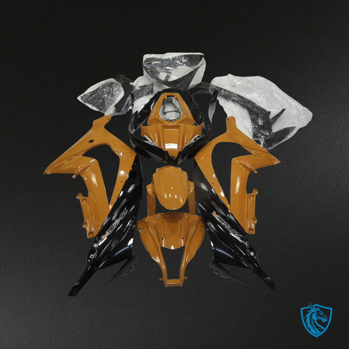 Kawasaki ZX10R (2011-2015) Gloss Orange, White & Black - Custom ABS Fairing Kit