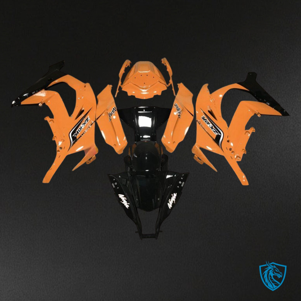 Kawasaki ZX10R (2011-2015) Gloss Orange & Black - MERGEment Motorcycle Fairings Kit