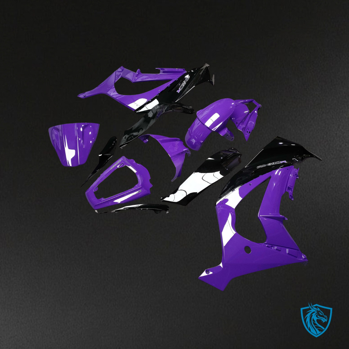 Kawasaki ZX10R (2011-2015) Gloss Purple, White & Black Fairing Kit | ABS Bodywork
