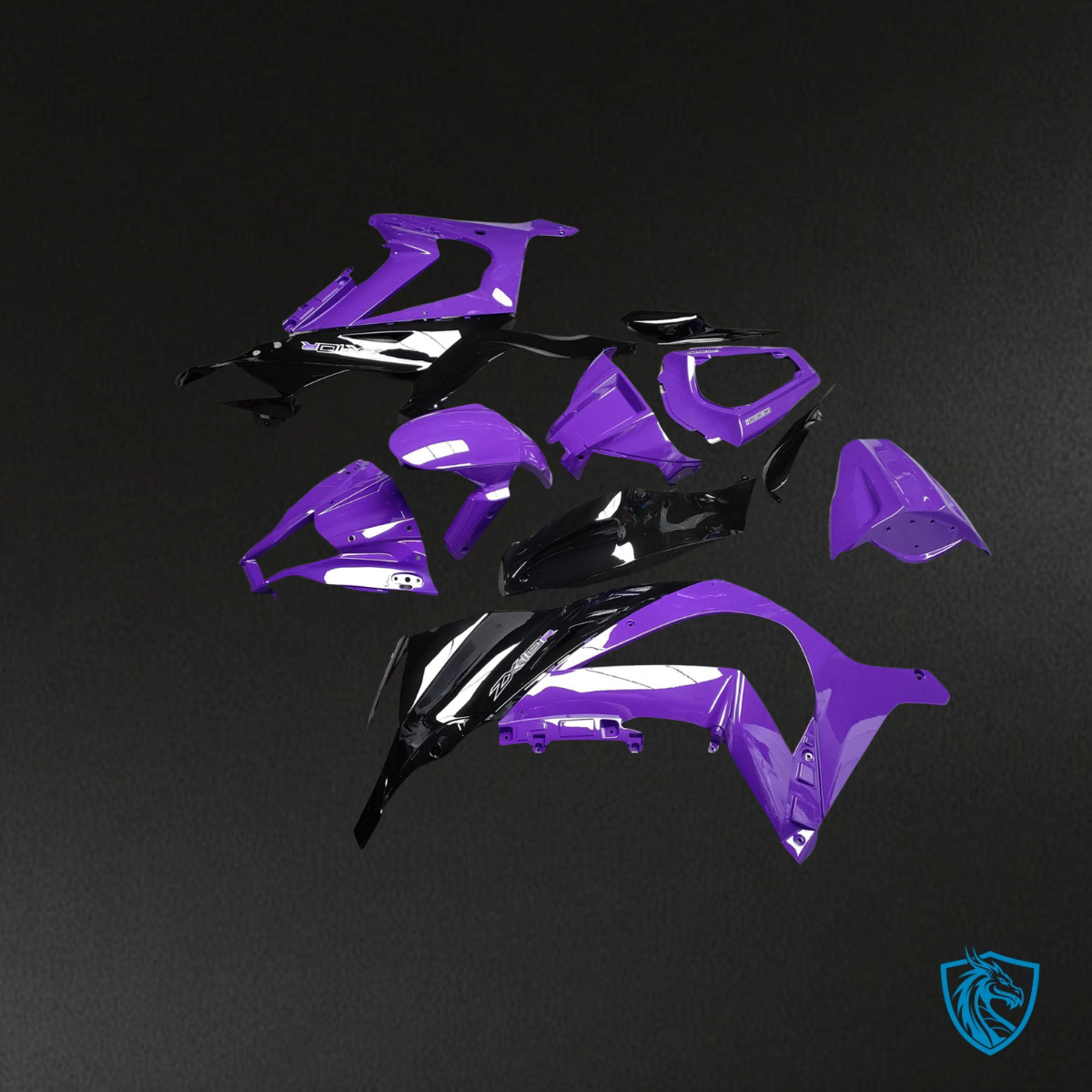 Kawasaki ZX10R (2011-2015) Gloss Purple, White & Black Fairing Kit | ABS Bodywork