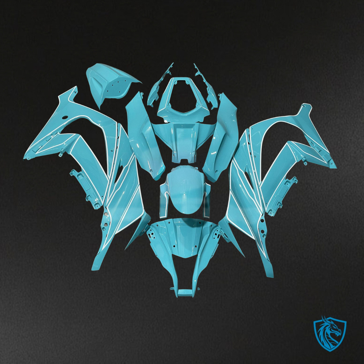 Kawasaki ZX10R (2011-2015) Gloss Teal - MERGEment Motorcycle Fairings Kit