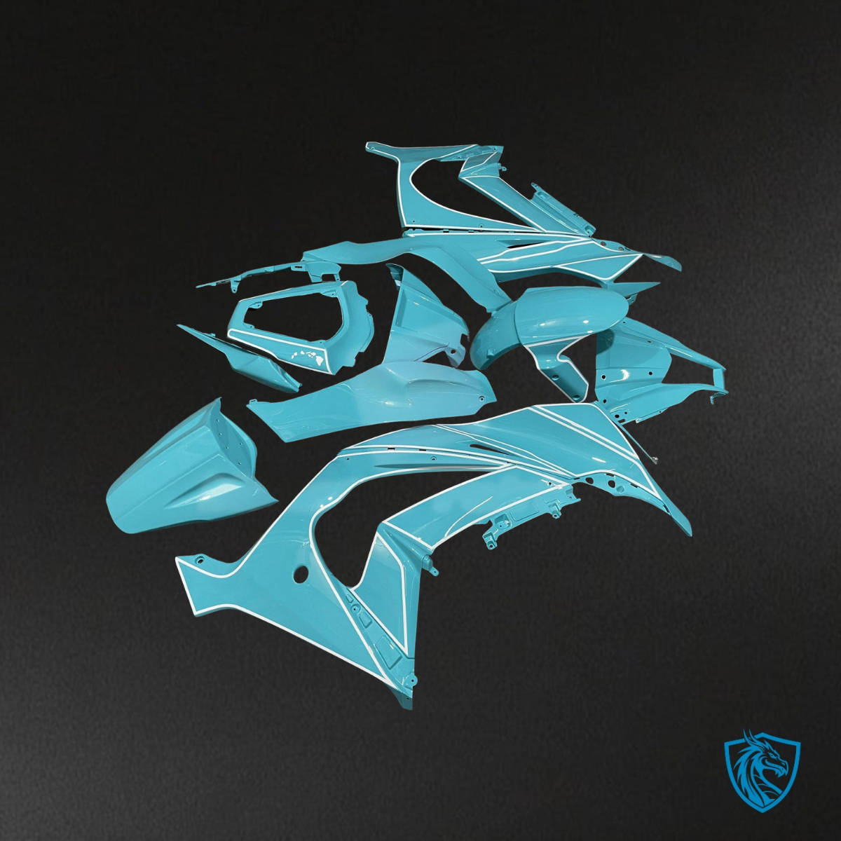 Kawasaki ZX10R (2011-2015) Gloss Teal - MERGEment Motorcycle Fairings Kit