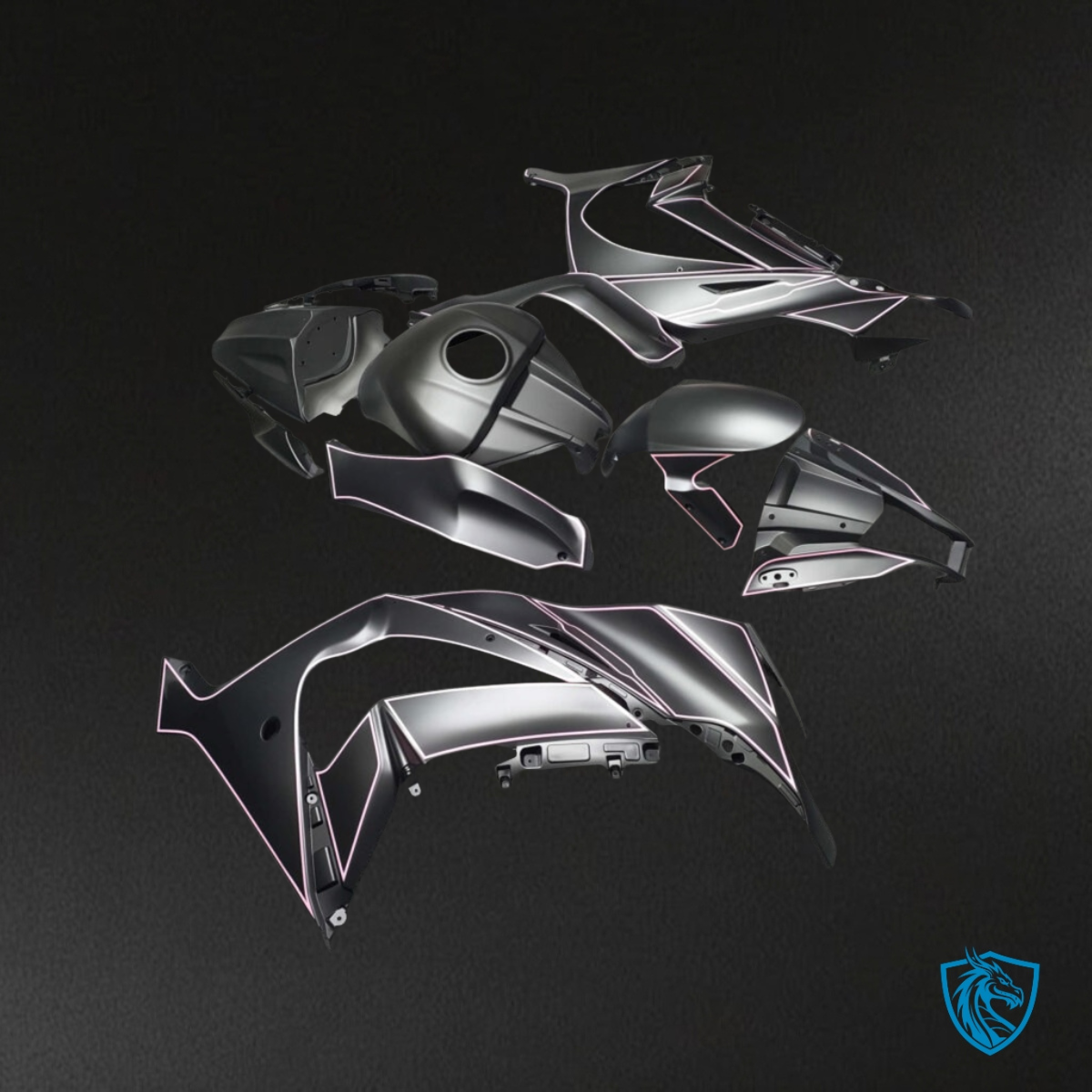 Kawasaki ZX10R (2011-2015) Black & Baby Pink Fairing Kit - Aftermarket ABS Bodywork