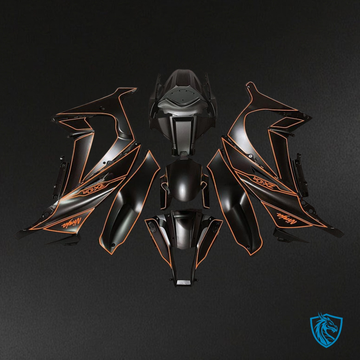 Kawasaki ZX10R (2011-2015) Matte Black & Orange - MERGEment Motorcycle Fairings Kit