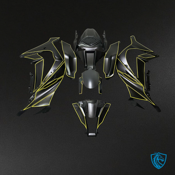Kawasaki ZX10R (2011-2015) Matte Black & Yellow Fairing Kit | ABS Bodywork