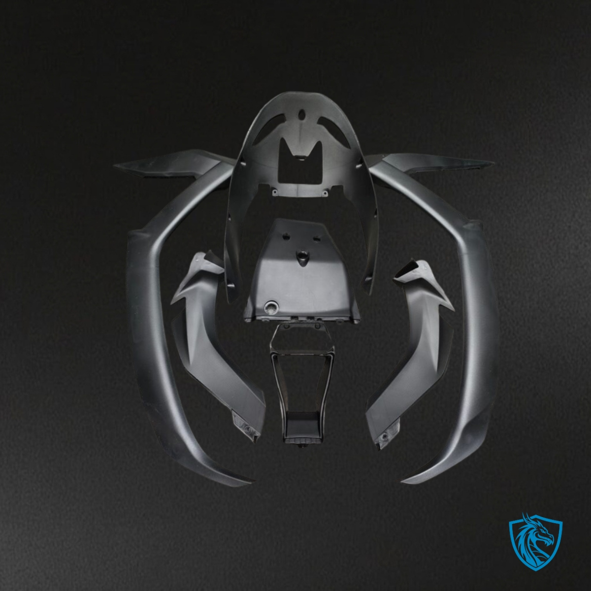 Kawasaki ZX10R (2011-2015) Gloss Black & White Split - Custom ABS Fairing Kit