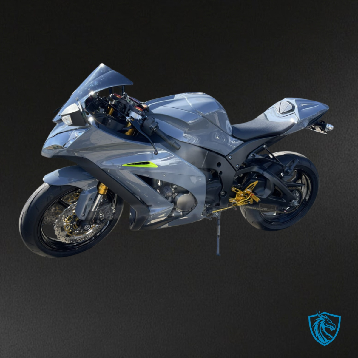 Kawasaki ZX10R (2011-2015) Nardo Grey & Green Fairing Kit - Aftermarket ABS Bodywork