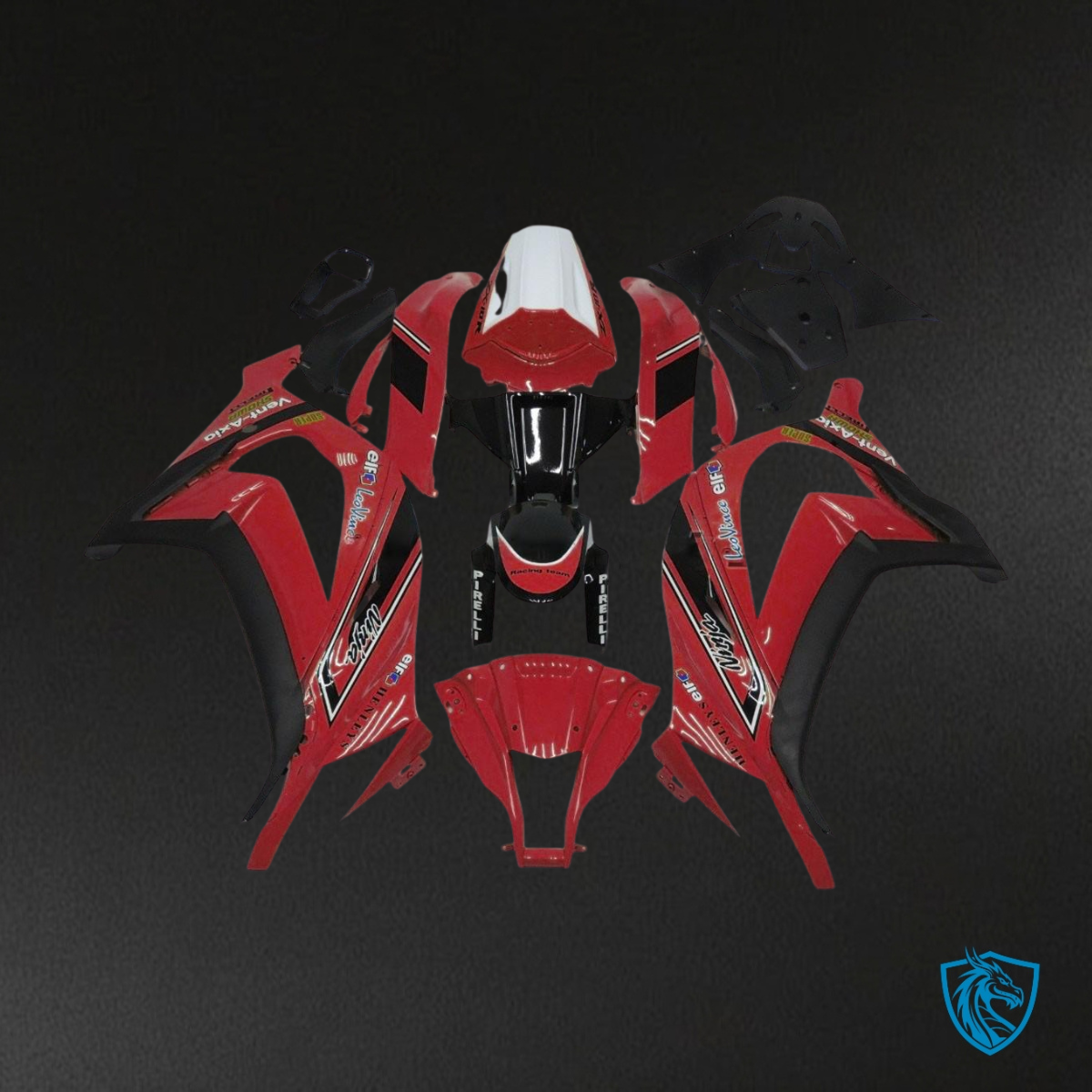 Kawasaki ZX10R (2011-2015) OEM Style Red & Black - MERGEment Motorcycle Fairings Kit
