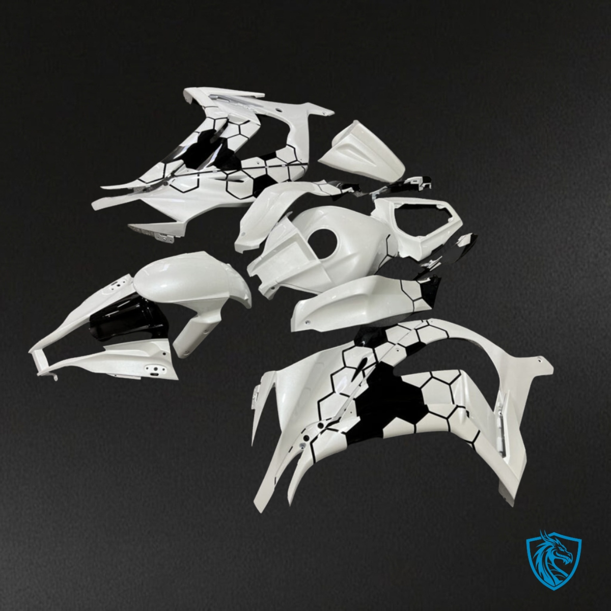 Kawasaki ZX10R (2011-2015) Pearl White & Black Fairing Kit - Aftermarket ABS Bodywork