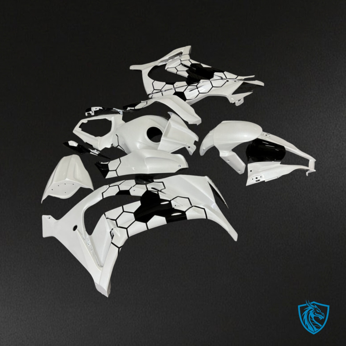 Kawasaki ZX10R (2011-2015) Pearl White & Black Fairing Kit - Aftermarket ABS Bodywork