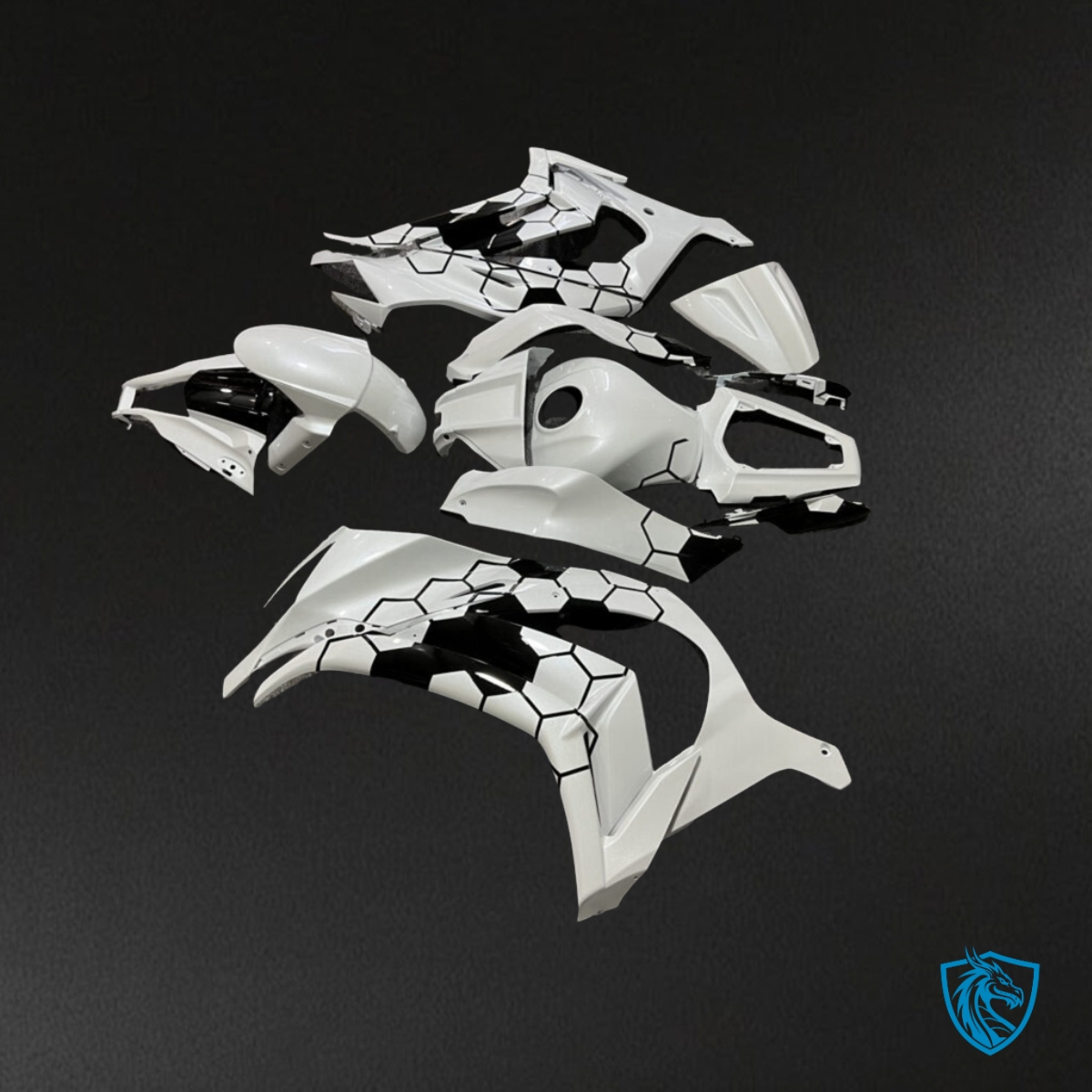 Kawasaki ZX10R (2011-2015) Pearl White & Black Fairing Kit - Aftermarket ABS Bodywork