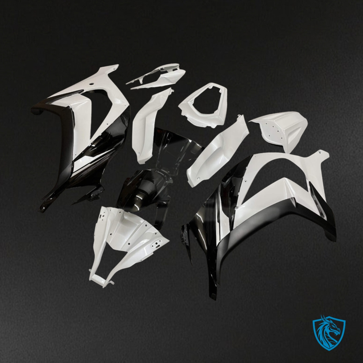 Kawasaki ZX10R (2011-2015) Pearl White & Black Fairing Kit | ABS Bodywork