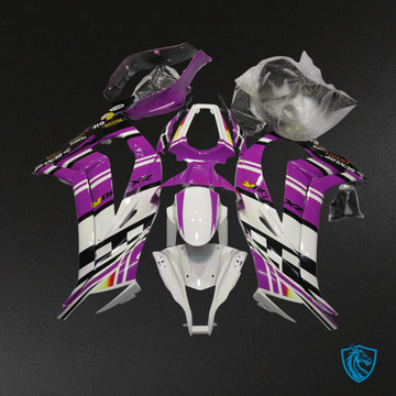 Kawasaki ZX10R (2011-2015) Purple & White Punisher - MERGEment Motorcycle Fairings Kit