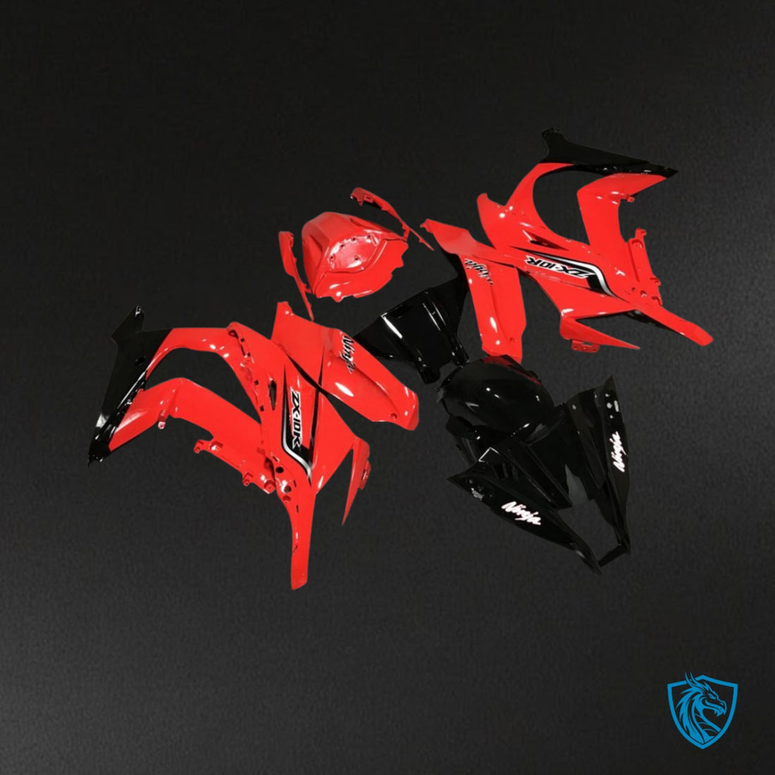 Kawasaki ZX10R (2011-2015) Red & Black Fairing Kit - Aftermarket ABS Bodywork