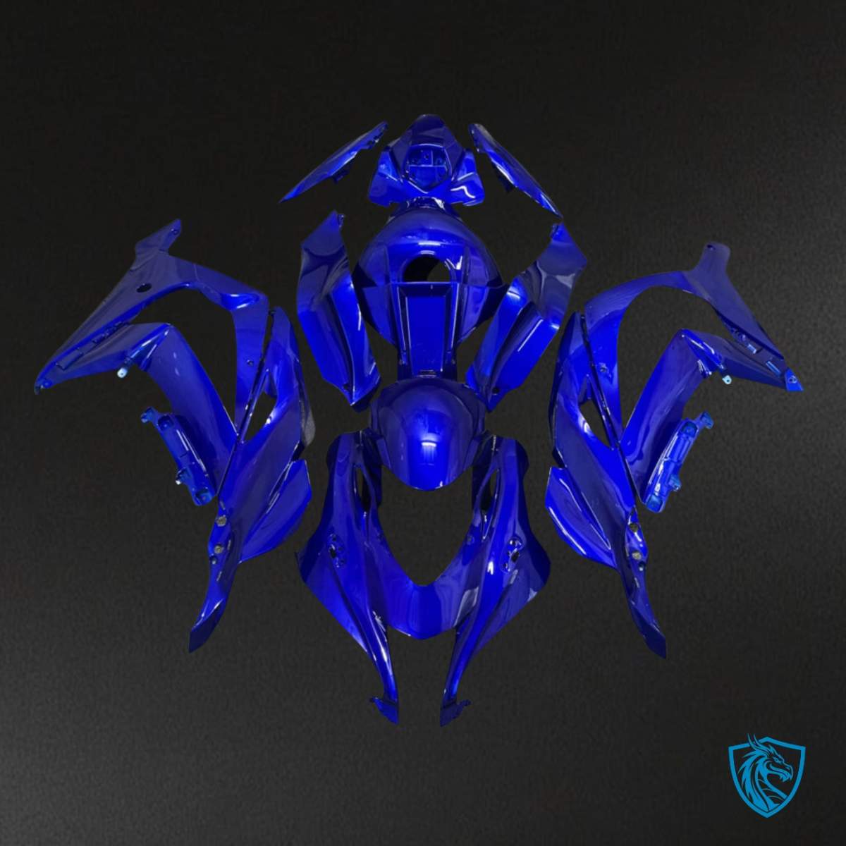 Kawasaki ZX10R (2016-2020) Gloss Candy Blue & Black - Custom ABS Fairing Kit
