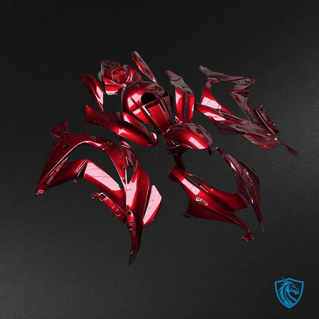 Kawasaki ZX10R (2016-2020) Gloss Candy Red & Black - MERGEment Motorcycle Fairings Kit