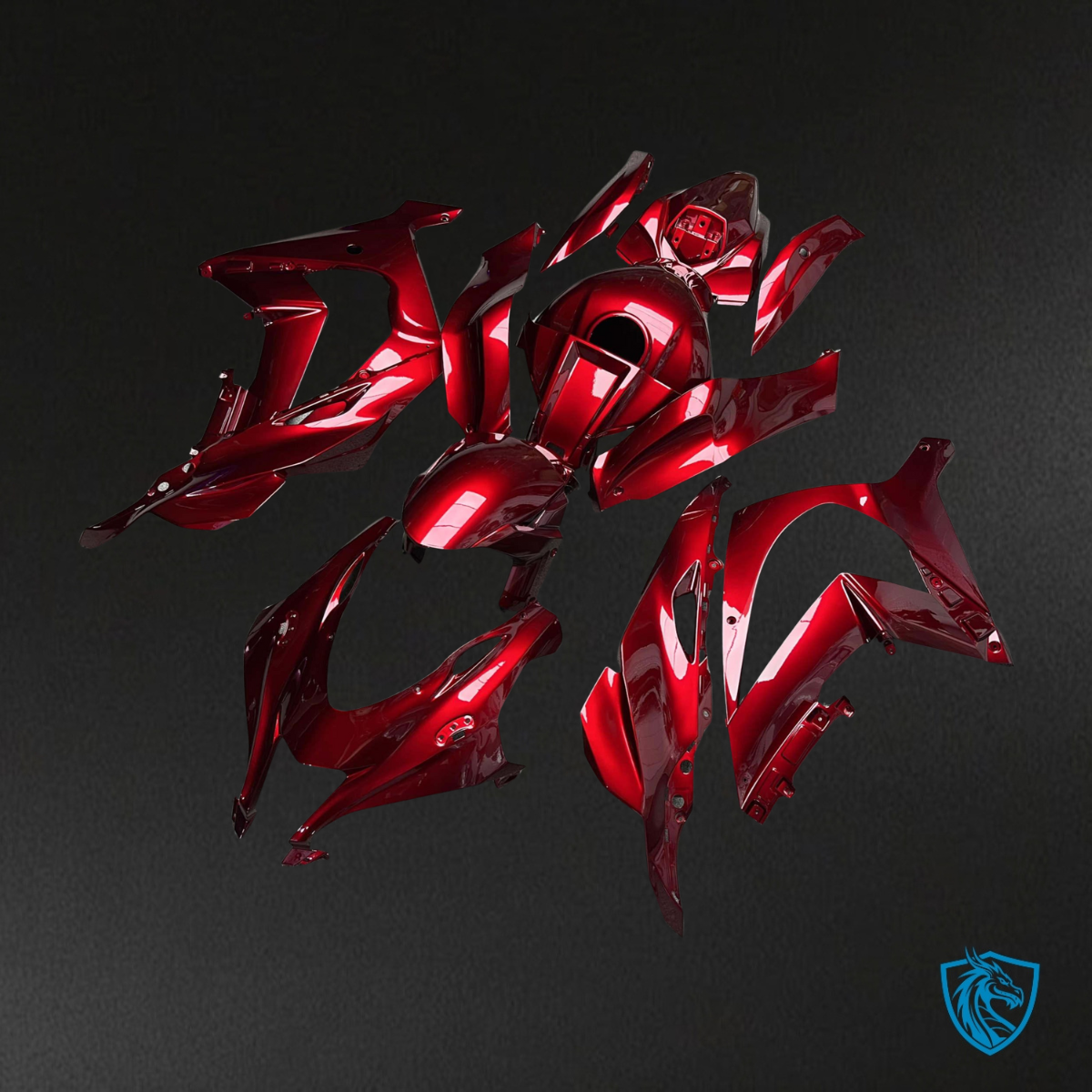 Kawasaki ZX10R (2016-2020) Gloss Candy Red & Black - MERGEment Motorcycle Fairings Kit