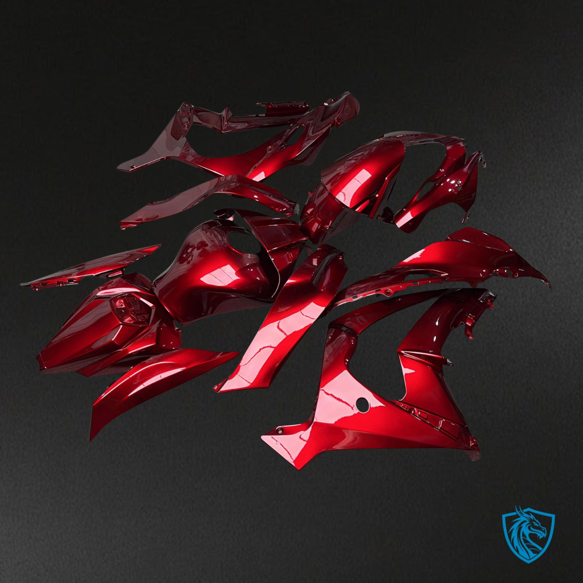 Kawasaki ZX10R (2016-2020) Gloss Candy Red & Black - MERGEment Motorcycle Fairings Kit