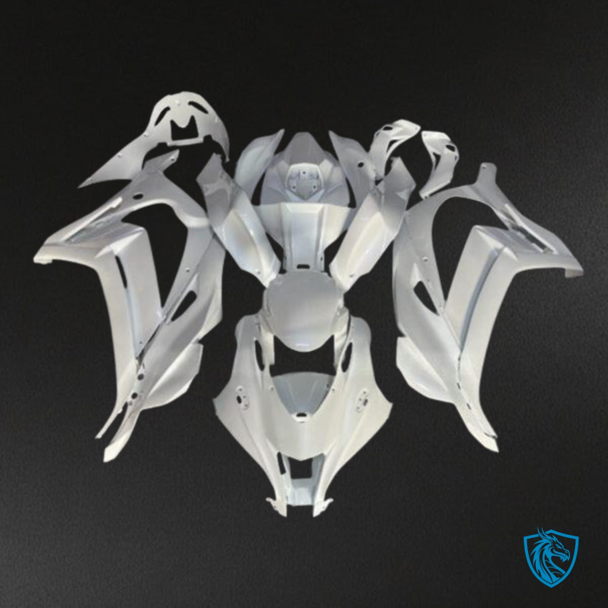 Kawasaki ZX10R (2016-2020) Gloss Full White Fairing Kit - Aftermarket ABS Bodywork