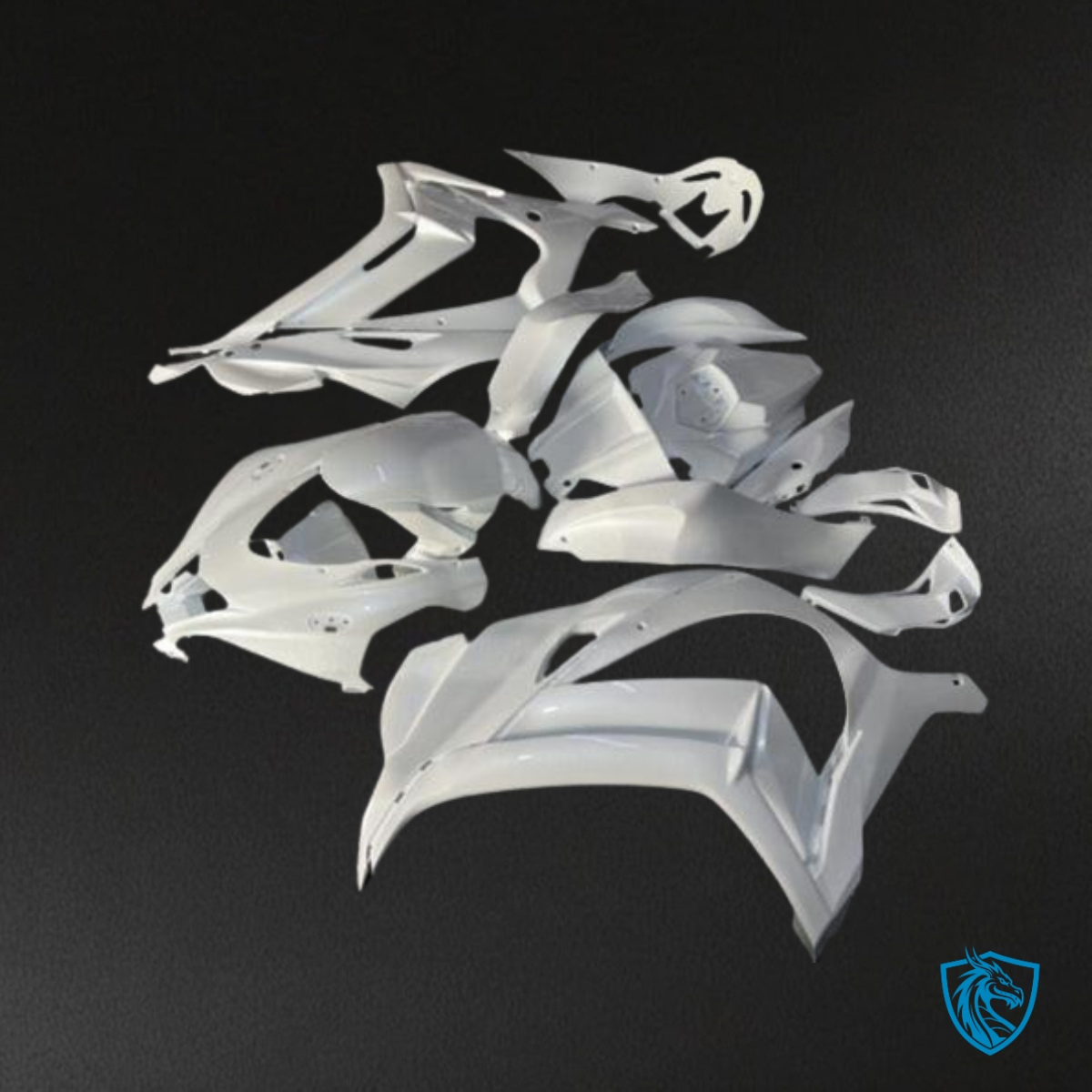 Kawasaki ZX10R (2016-2020) Gloss Full White Fairing Kit - Aftermarket ABS Bodywork