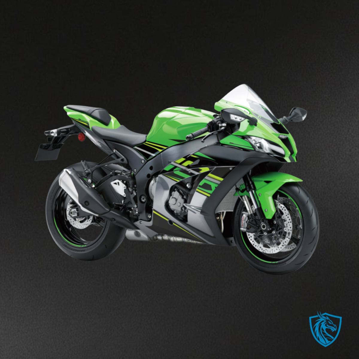 Kawasaki ZX10R (2016-2020) Gloss Green & Black Gray Fairing Kit | ABS Bodywork