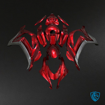 Kawasaki ZX10R (2016-2020) Gloss Red & Black Carbon Fiber Style Fairing Kit | ABS Bodywork