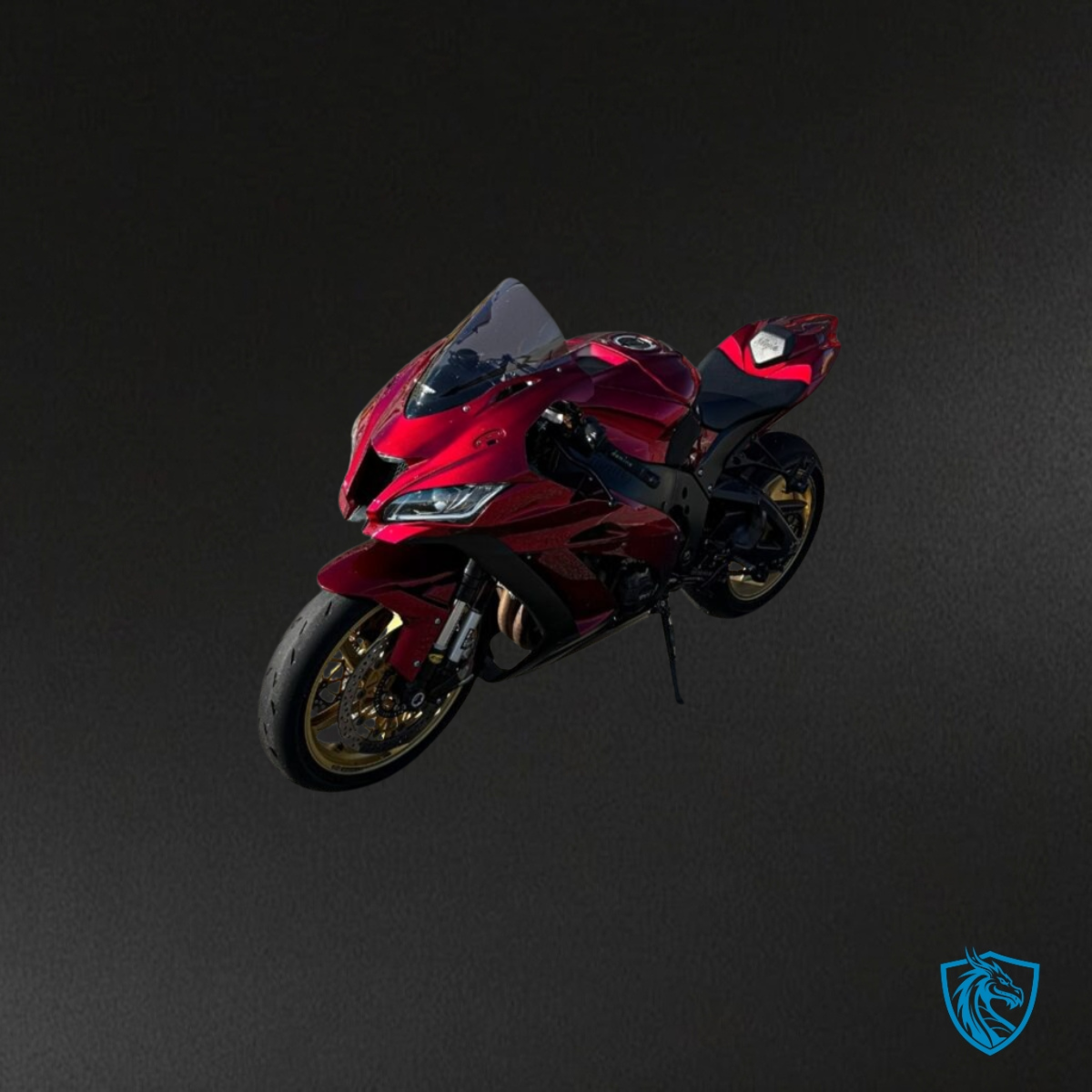 Kawasaki ZX10R (2016-2020) Gloss Red & Black Carbon Fiber Style Fairing Kit | ABS Bodywork