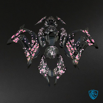 Kawasaki ZX10R (2016-2020) Metallic Black & Pink Cherry Blossom - Custom ABS Fairing Kit