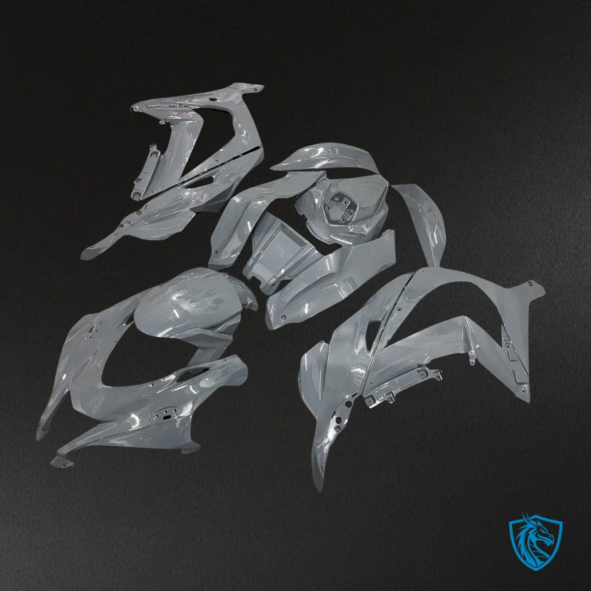 Kawasaki ZX10R (2016-2020) Gloss Nardo Gray Fairing Kit | ABS Bodywork