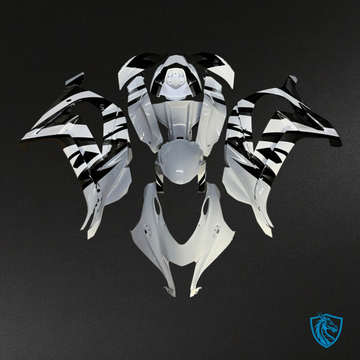 Kawasaki ZX10R (2016-2020) Gloss Black & White - MERGEment Motorcycle Fairings Kit