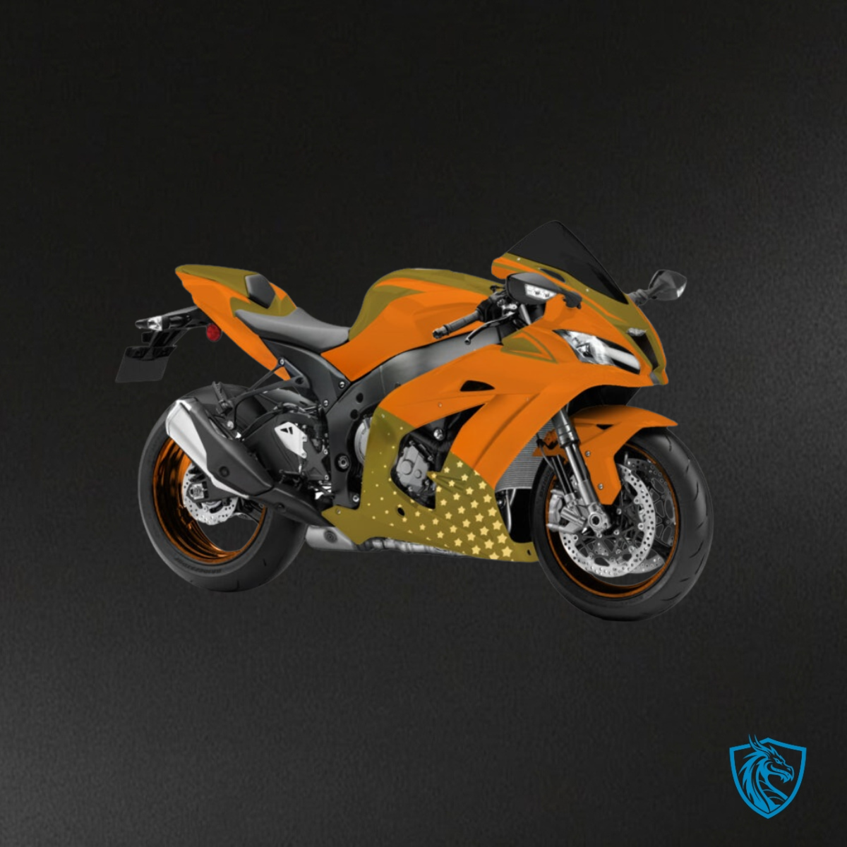 Kawasaki ZX10R (2016-2020) Gloss Orange & Gold - MERGEment Motorcycle Fairings Kit