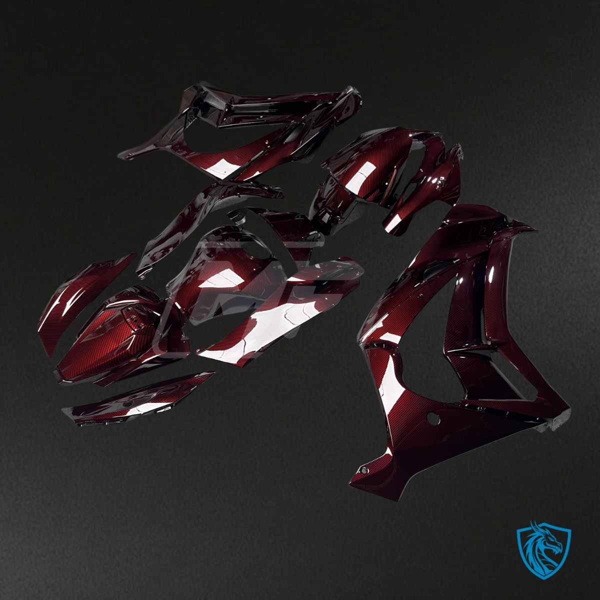 Kawasaki ZX10R (2016-2020) Gloss Red Carbon Fiber - MERGEment Motorcycle Fairings Kit