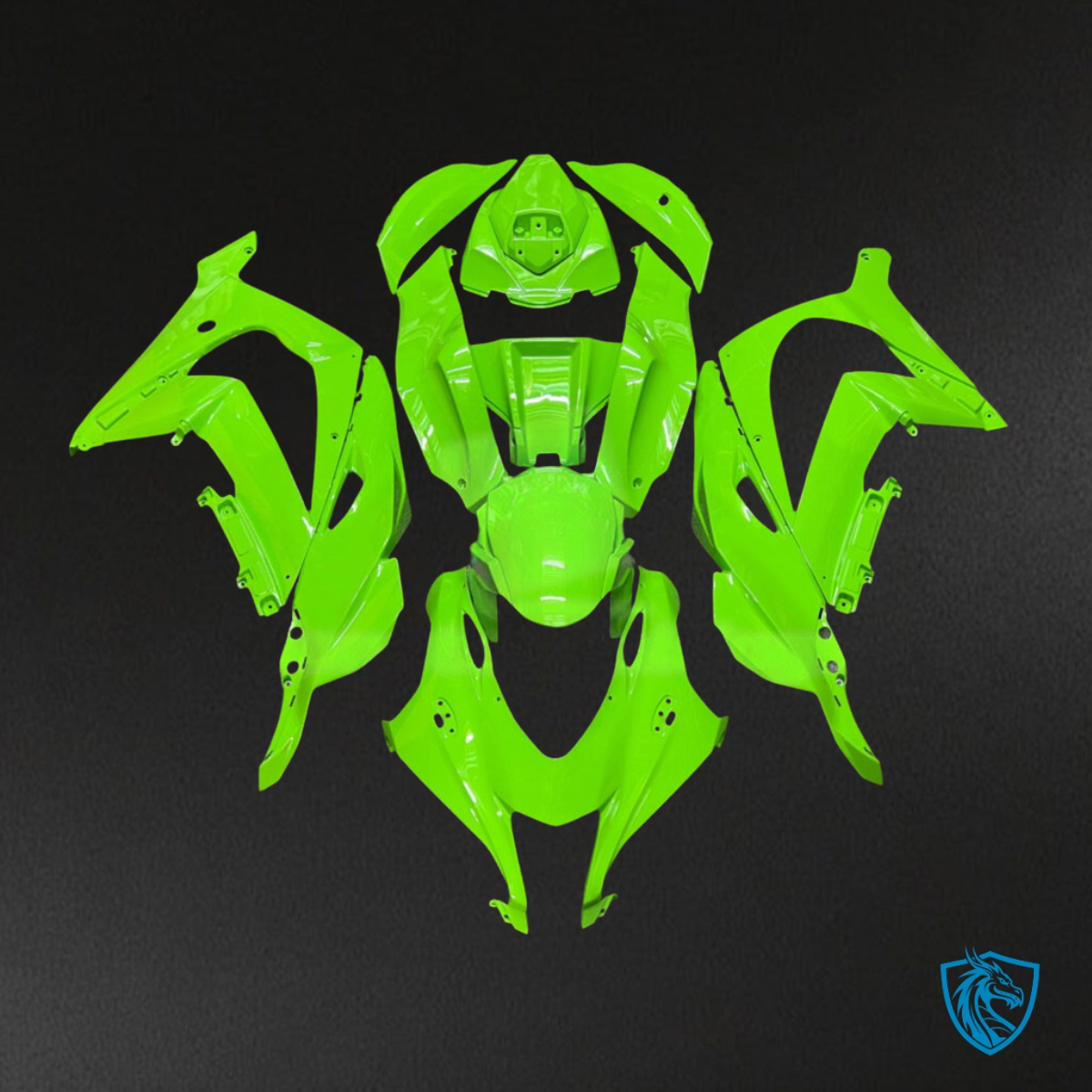 Kawasaki ZX10R (2016-2020) Gloss Green - Custom ABS Fairing Kit