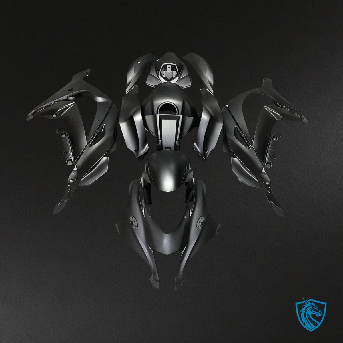 Kawasaki ZX10R (2016-2020) Matte Black - MERGEment Motorcycle Fairings Kit