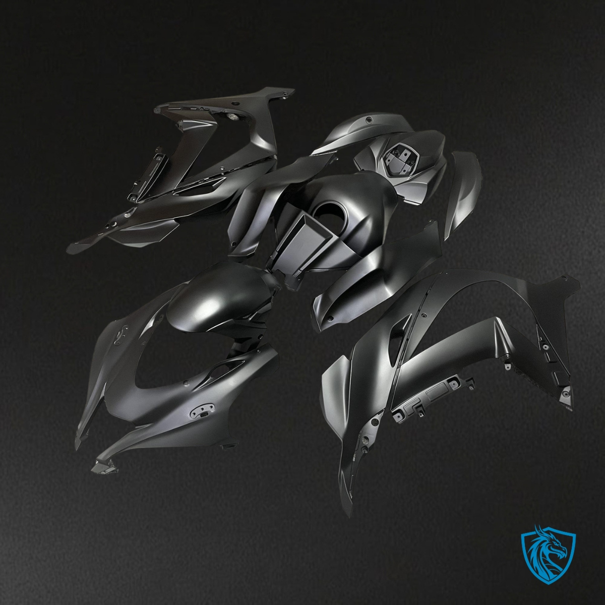 Kawasaki ZX10R (2016-2020) Matte Black - MERGEment Motorcycle Fairings Kit